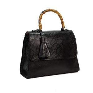 Tropo Black Snake Skin - Tote luxury Handbag